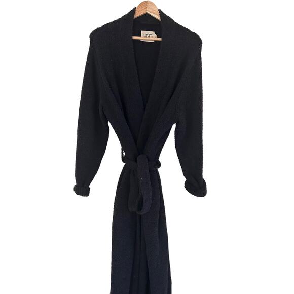 UGG Lenny Bathrobe SZXL Womens Belted Black Australia MSRP $148.00 Loungewear - Picture 4 of 11